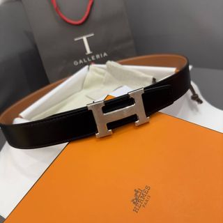 Cintura Hermès Pelle Marrone Fibbia H Oro