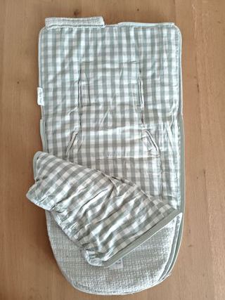 Saco Grupo 0 y capazo Walking Mum Vichy verde