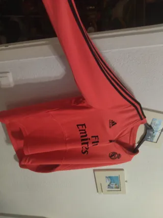 Camiseta Real Madrid Adidas Naranja Media Cremalle