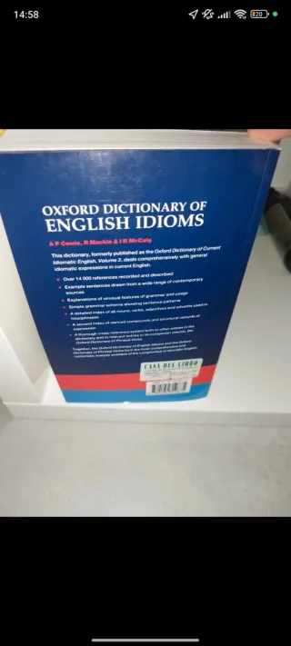Oxford Dictionary English Idioms Pocket Book