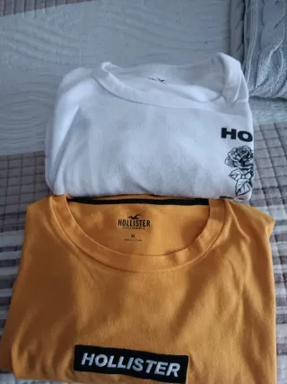 Jersey Hollister gris talla M y regalo 2 camisetas