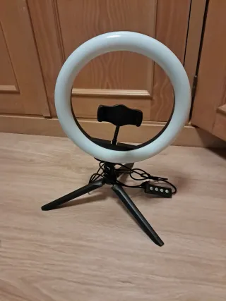 Aro de luz LED con trípode y mando