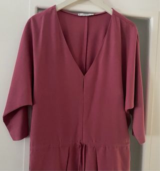 Vestido Mango Escote Pico Manga Corta