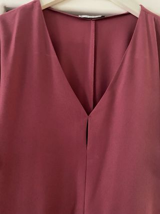 Vestido Mango Escote Pico Manga Corta