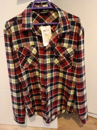 Camisa Astore L Tartán Roja Nueva