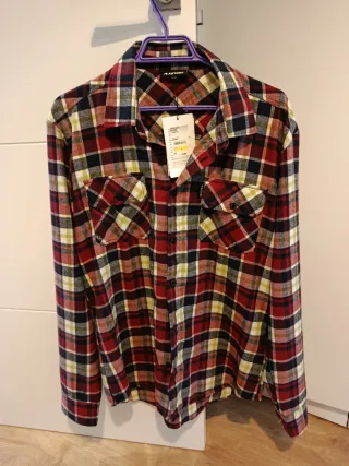 Camisa Astore L Tartán Roja Nueva