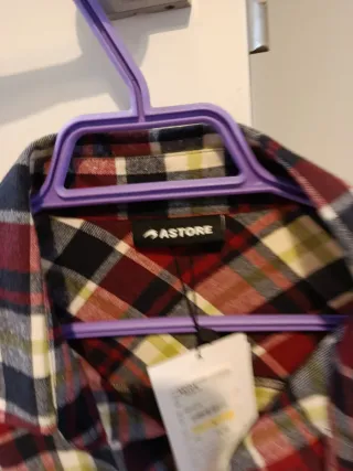 Camisa Astore L Tartán Roja Nueva