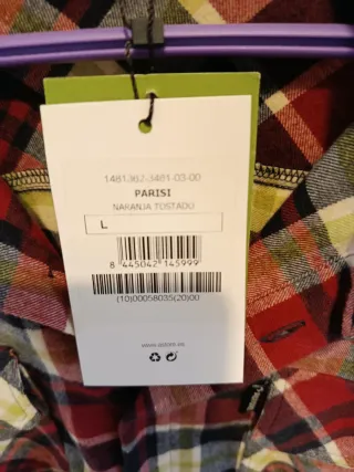 Camisa Astore L Tartán Roja Nueva