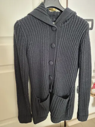 Giacchino donna verde oliva con cappuccio