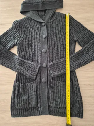 Giacchino donna verde oliva con cappuccio