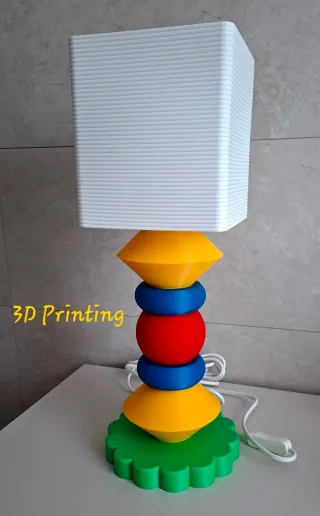 Lámpara de mesa 3D multicolor