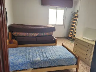 Estructura 2 Camas individuales 90cm madera+mesita