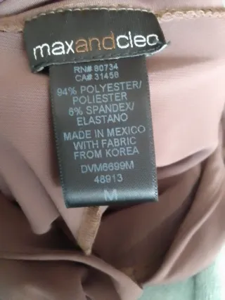 Vestido fiesta tirantes marrón Talla M