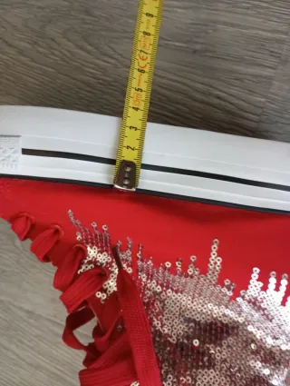 Scarpe donna rosse con paillettes