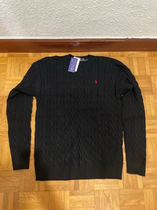 Jersey Polo Ralph Lauren Negro Cable Knit