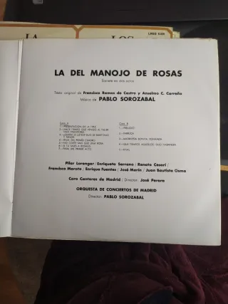 Disco Vinilo Pablo Sorozábal - La del Manojo de Ro