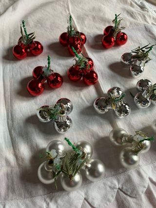 Palline Natalizie Rosse e Argento