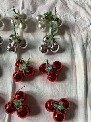 Palline Natalizie Rosse e Argento