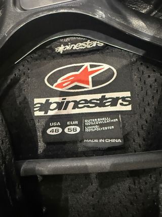 Traje Piel 2 Piezas Alpinestars  Azul/gris /negro