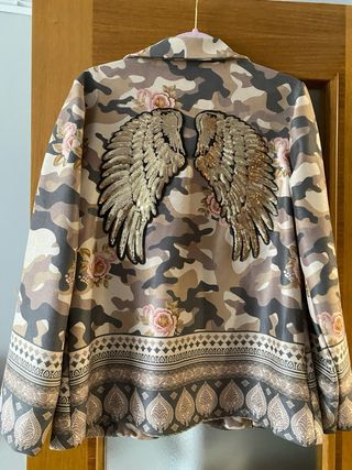Chaqueta militar floral L