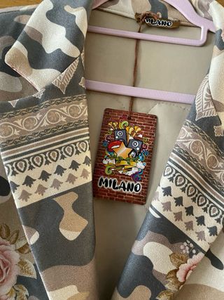 Chaqueta militar floral L