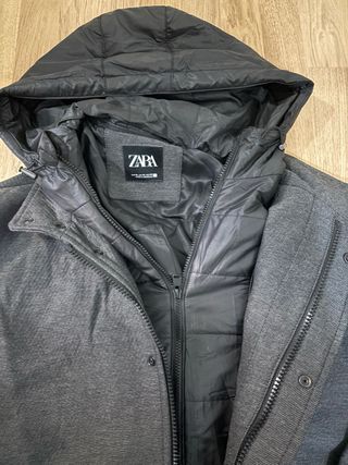 Cazadora Zara Gris Hombre