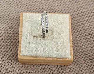 Anillo ajustable Plata con Circonitas