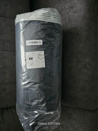 Cama para perro ovalada gris y verde