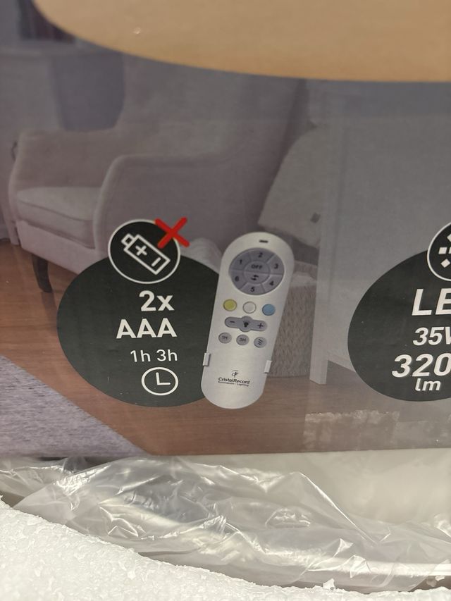 Ventilador Techo LED CRISTALRECORD Blanco