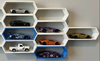 Estantería Hexagonal para Hot Wheels
