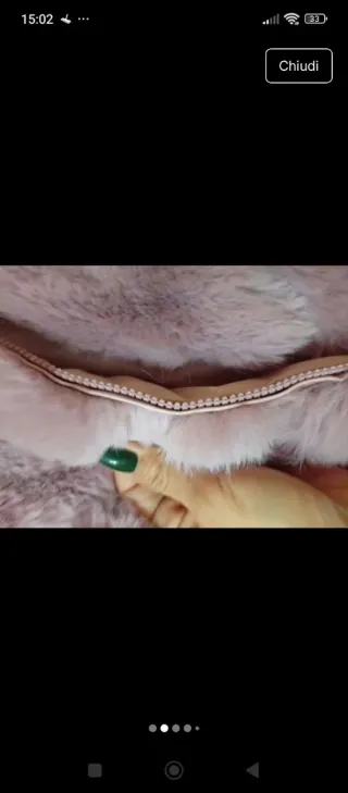 Cappotto pelliccia lilla tg M/L