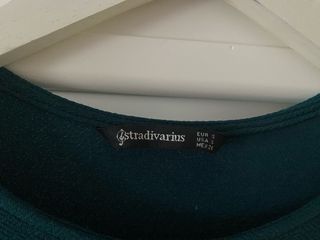 Vestido recto verde botella Stradivarius