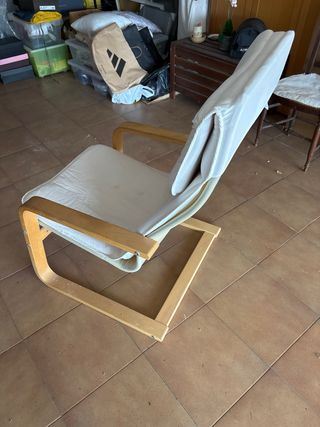 Sillón reclinable Ikea madera