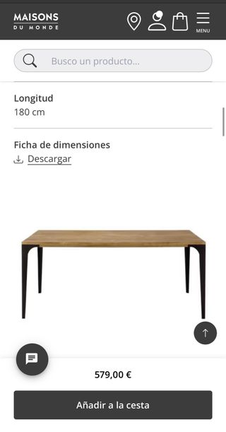 Mesa de comedor madera de mango