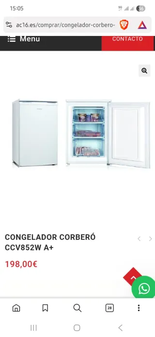 Congelador Corberó CCV852W A+