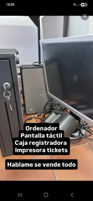 Ordenador Táctil Tienda + Impresora Tickets