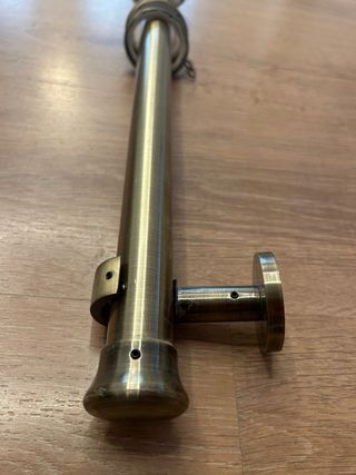 Barra Cortina Dorada 3.80 m Metal