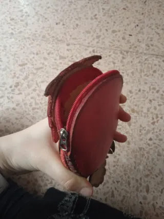 Cartera de búho de cuero