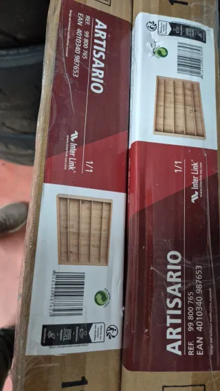 Vitrina expositora madera y cristal