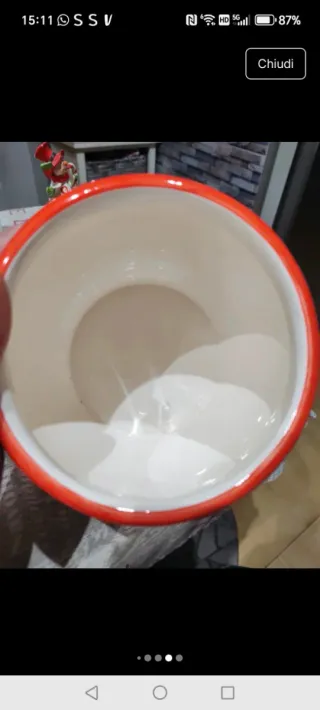 Biscottiera Natalizia Ceramica Rosso Bianco