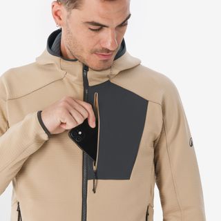 Chaqueta polar de  montaña y trekking concapucha Hombre