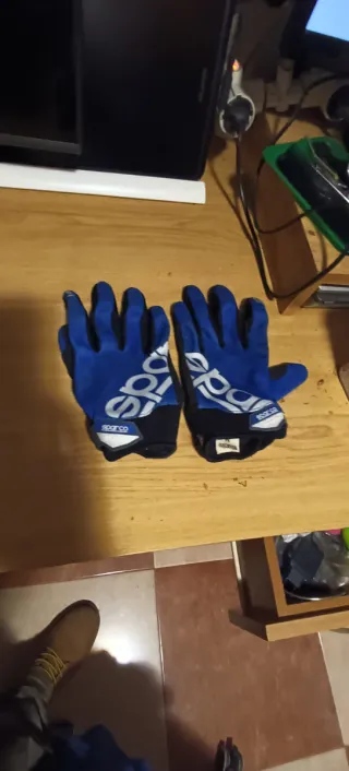 Guantes Sparco Meca Azul y Negro talla M