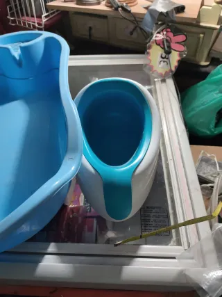 Bañera y orinal bebé azul