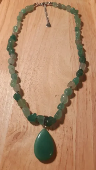 Collar Piedra Natural Aventurina Verde