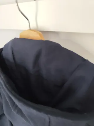 Abrigo Azul Marino Mango con Capucha