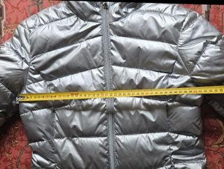 Cazadora plateada metalizada mujer Lefties