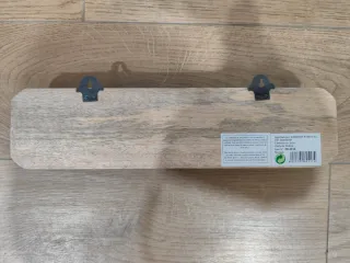 Perchero madera 3 ganchos blancos