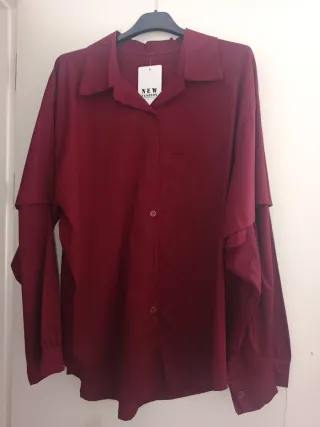 Camisa roja de manga larga