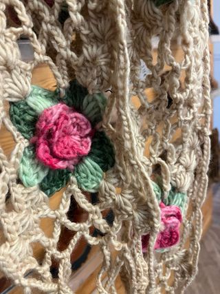 Bufanda crochet hecha a mano