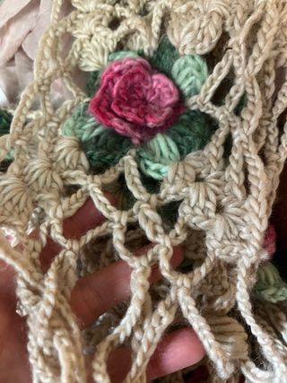 Bufanda crochet hecha a mano